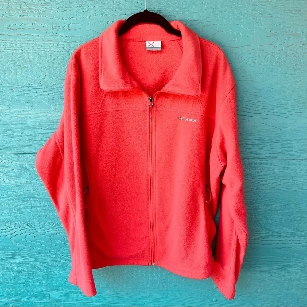 COLUMBIA FAST TREK II FLEECE JACKET SALMON PINK SIZE 2X